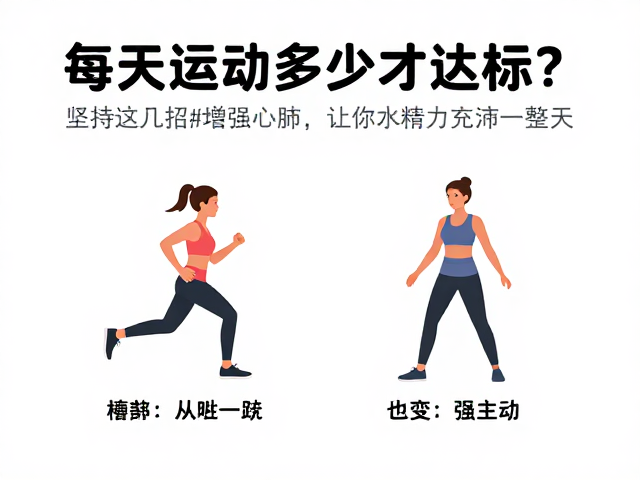 每天运动多少才达标?坚持这几招增强心肺,让你精力充沛一整天