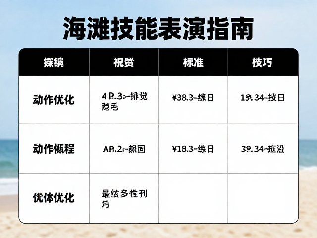 海滩技能表演指南,每日运动量标准与最佳练习技巧