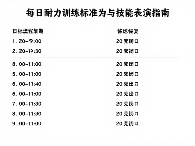 游泳耐力训练,每日运动量标准与技能表演指南