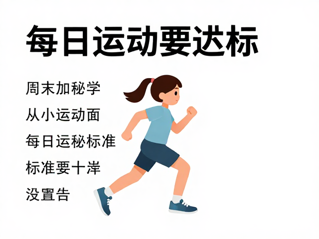 聪明伶俐的孩子周末加练,每日运动量标准要达标