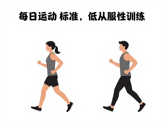 每日运动量标准,低强度散步,服从性训练,轻松提升健康指数