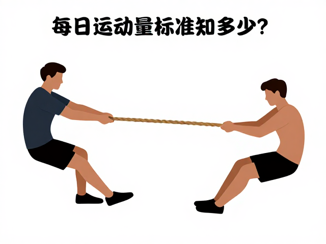 拔河互动需避免剧烈跳跃,每日运动量标准知多少?