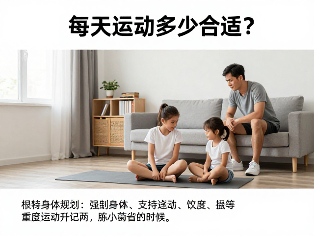 每天运动多少合适？在家客厅陪伴家人，轻松养成运动好习惯