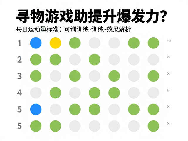 寻物游戏助提升爆发力?每日运动量标准与训练效果解析