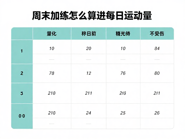 周末加练怎么算进每日运动量?教你保持精力充沛不受伤