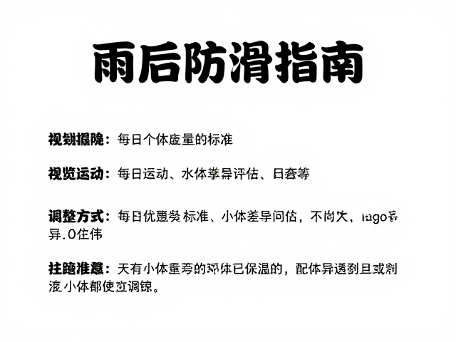 雨后防滑指南，每日运动量标准与季节性调整建议