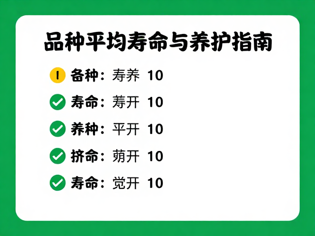 原生产地小型躲避屋，品种平均寿命与养护指南