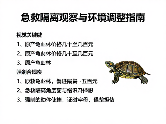 原产龟幼体价格几十至几百元，急救隔离观察与环境调整指南