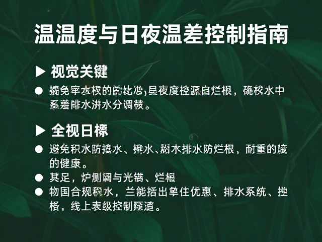 温湿度与昼夜温差控制指南，避免积水防烂根