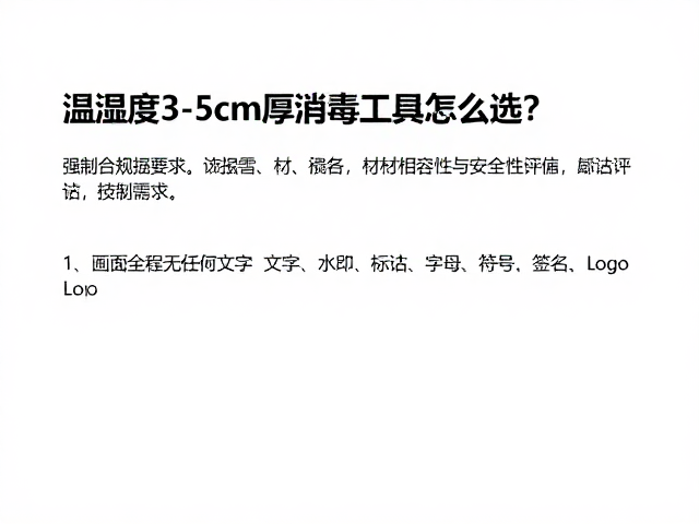 温湿度3-5cm厚消毒工具怎么选？专家避坑指南