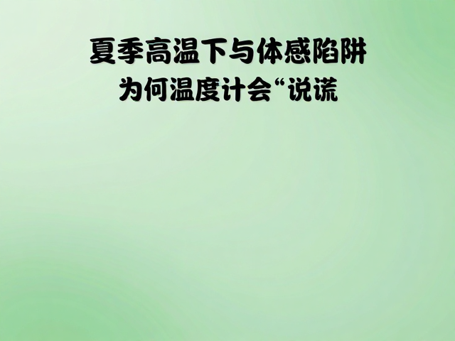 夏季降温难？掌握温湿度与通风平衡，打造舒适空间
