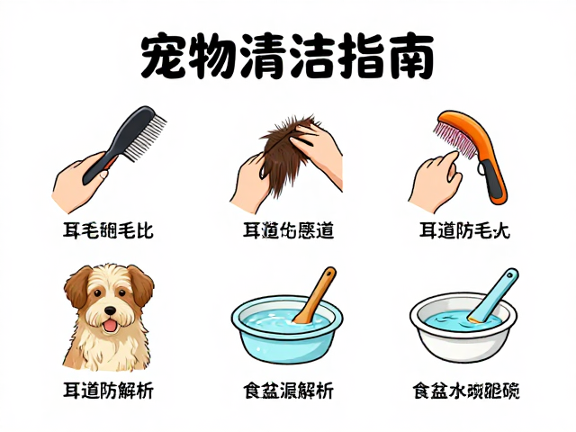 宠物清洁指南，梳毛技巧、耳道防感染与食盆水碗护理全解析
