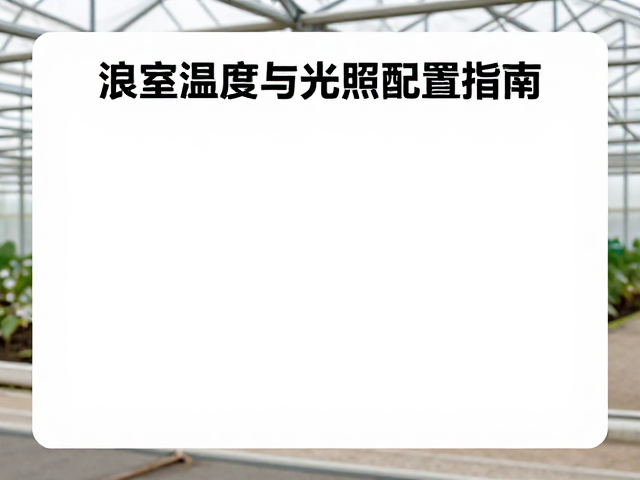温室温湿度与光照周期管理，加热设备高效配置指南
