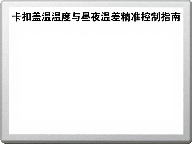 卡扣盖温室温湿度与昼夜温差精准控制指南