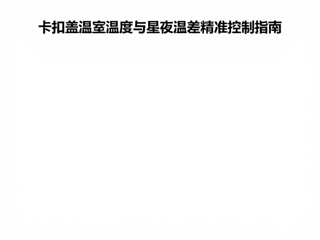 卡扣盖温室温湿度与昼夜温差精准控制指南