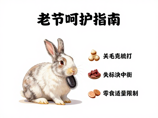 老年兔关节呵护指南,梳毛技巧与零食适量限制,让爱宠更舒适