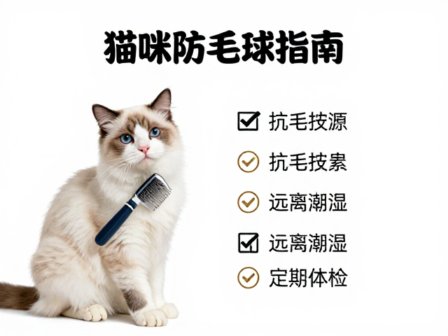 猫咪防毛球指南,梳毛技巧,远离潮湿,定期体检