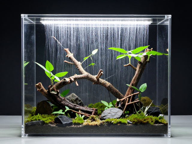 亚克力箱养花怎么控温湿度？树枝造景保湿全攻略