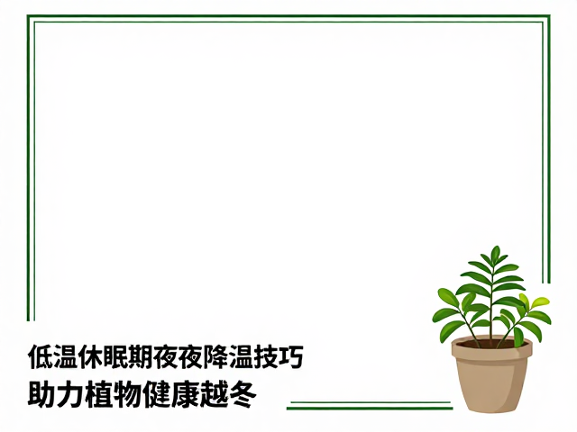 温湿度管理，低温休眠期夜间降温技巧，助力植物健康越冬