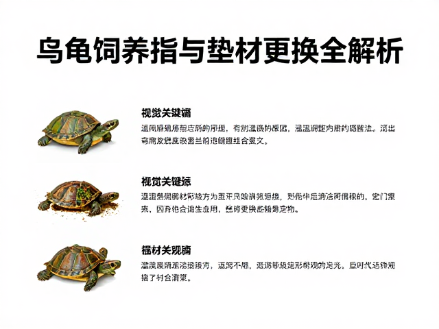 乌龟饲养指南，温湿度光照调整与垫材更换全解析