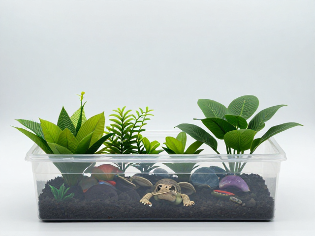 温湿度怎么控？塑料饲养盒配假植物，爬宠造景不踩雷