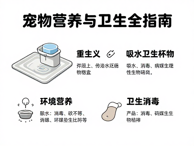 宠物饮水管理与吸水性垫材搭配，饲料营养与卫生全指南