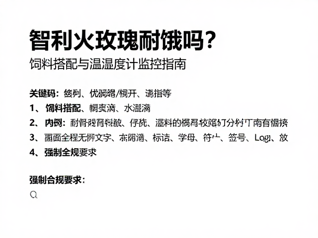 智利火玫瑰耐饿吗？饲料搭配与温湿度计监控指南