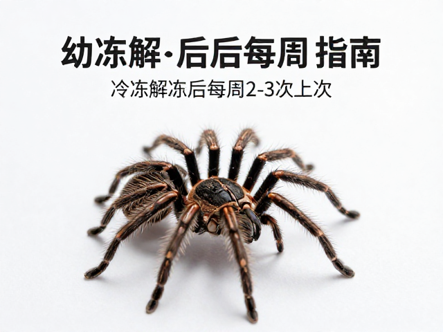 幼蛛喂食法，冷冻解冻后每周2-3次，科学喂养指南