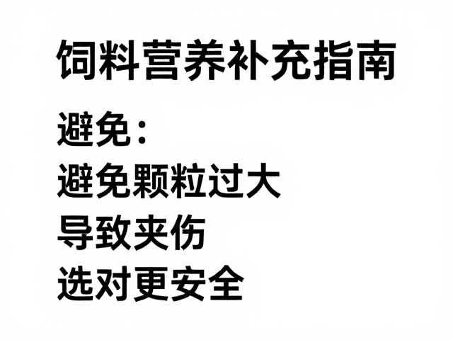 饲料营养补充指南，避免颗粒过大导致夹伤，选对更安全
