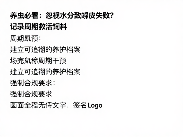 养虫必看，忽视水分致蜕皮失败？记录周期救活饲料