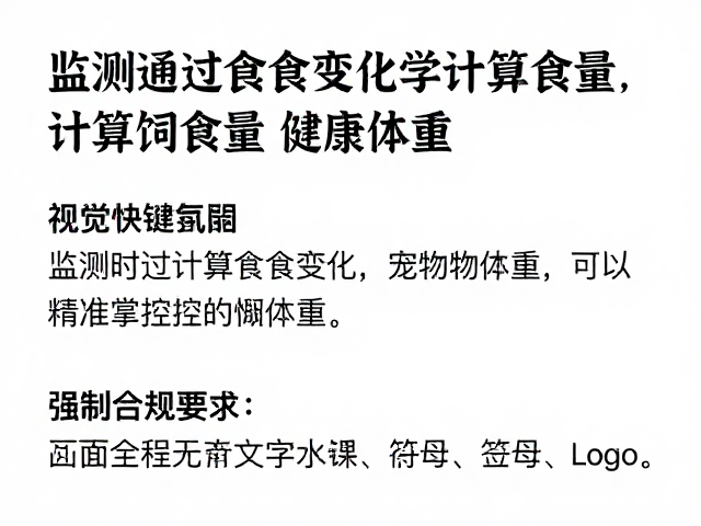 如何通过监测食欲变化科学计算饲料量,精准掌控宠物体重