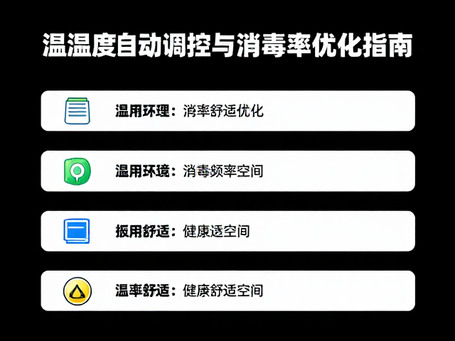 温湿度自动调控与消毒频率优化指南，打造健康舒适空间