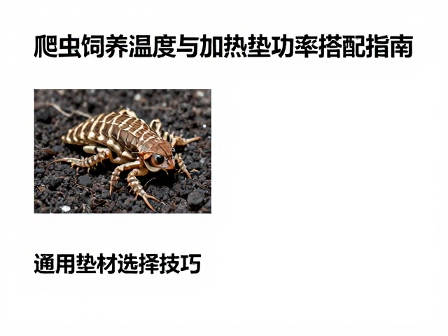 爬虫饲养温湿度与加热垫功率搭配指南，通用垫材选择技巧