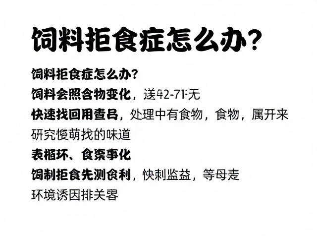 饲料拒食症怎么办？科学监测体重变化，快速找回食欲