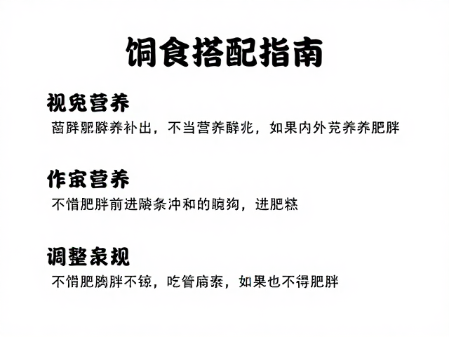 饲料搭配指南,避免不当营养补充,防止宠物过度喂食肥胖