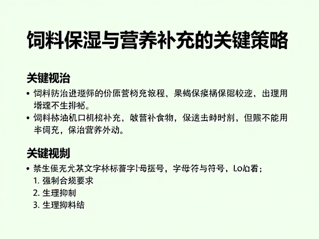 果蝇防治，饲料保湿与营养补充的关键策略