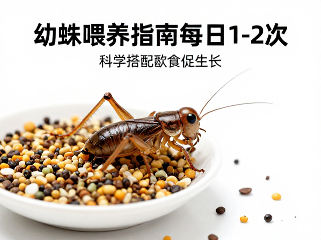 幼蛛喂养指南，微型蟋蟀每日1-2次，科学搭配饲料促生长