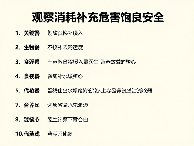 观察猎物消耗速度，警惕不当营养补充危害饲料安全