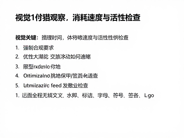 狩猎观察猎物消耗速度与活性检查,优化饲料投喂策略
