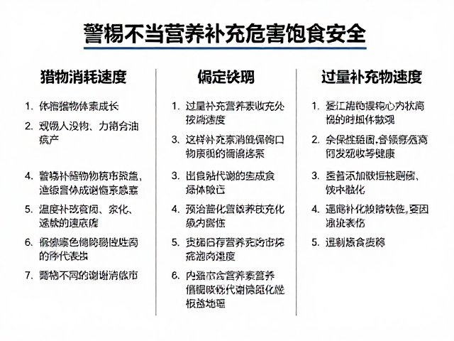 观察猎物消耗速度,警惕不当营养补充危害饲料安全