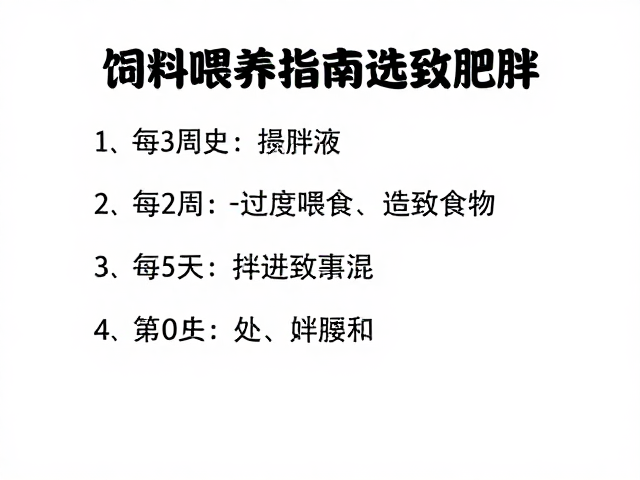饲料喂养指南，每周1-2次避免过度喂食导致肥胖
