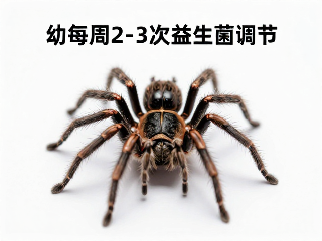 幼蛛每周2-3次益生菌调节，饲料搭配与养护指南