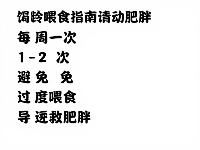 饲料喂食指南，每周1-2次避免过度喂食导致肥胖