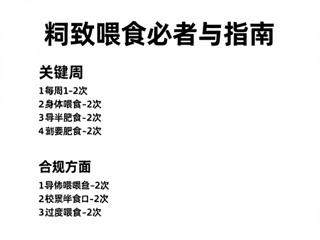 饲料喂食指南，每周1-2次避免过度喂食导致肥胖