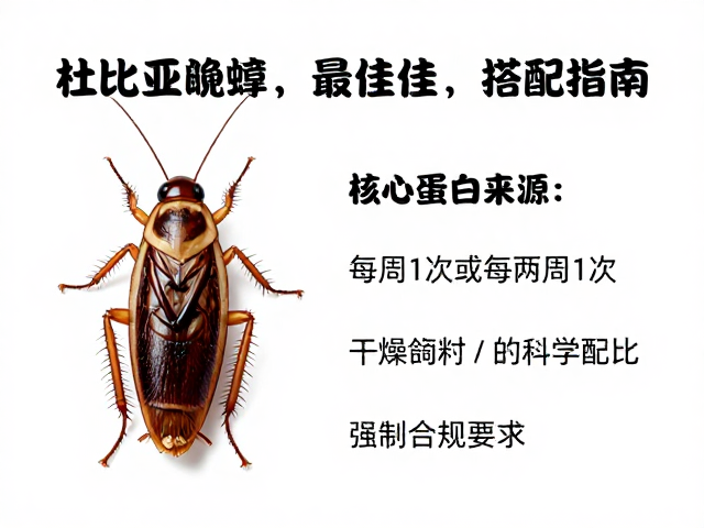 杜比亚蟑螂成体每周1次或每两周1次，最佳饲料搭配指南
