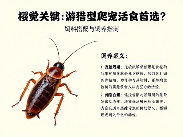 樱桃蟑螂是游猎型爬宠活食首选?饲料搭配与饲养指南