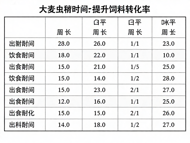大麦虫饲养记录，精确计算进食时间提升饲料转化率
