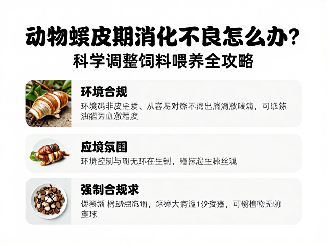 动物蜕皮期消化不良怎么办?科学调整饲料喂养全攻略