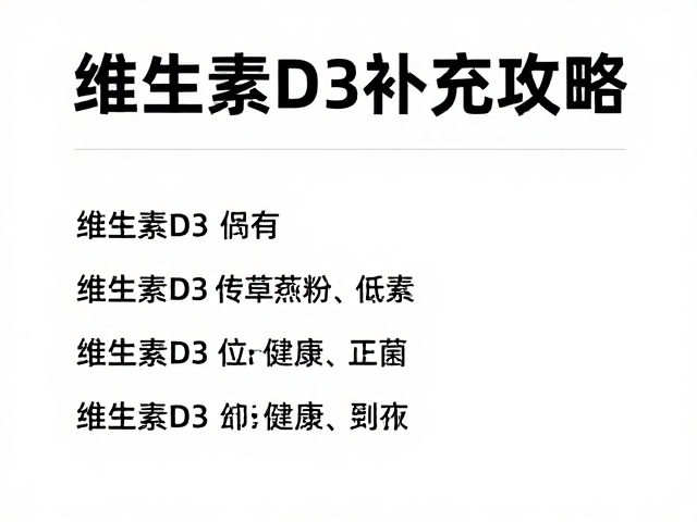 维生素D3补充攻略，高频率少量喂食法助动物健康吸收