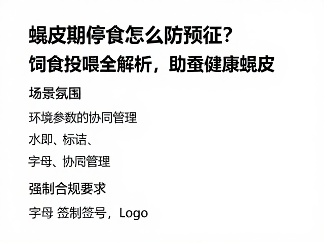 蜕皮期停食怎么防预征？饲料投喂全解析，助蚕健康蜕皮